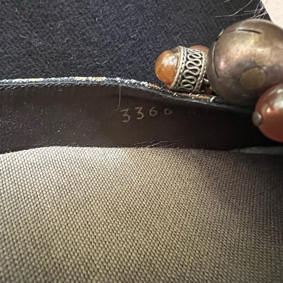 Guiseppe Zanotti Mule Heels Black Brown Floral 
Vintage🤎🖤🩶 - Picture 8 of 10